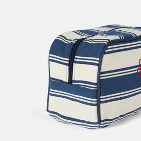 Gestreiftes Baumwoll-Canvas-Etui