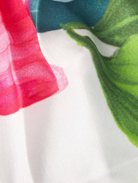 Girl satin hairband with tropical print - MC2 Saint Barth