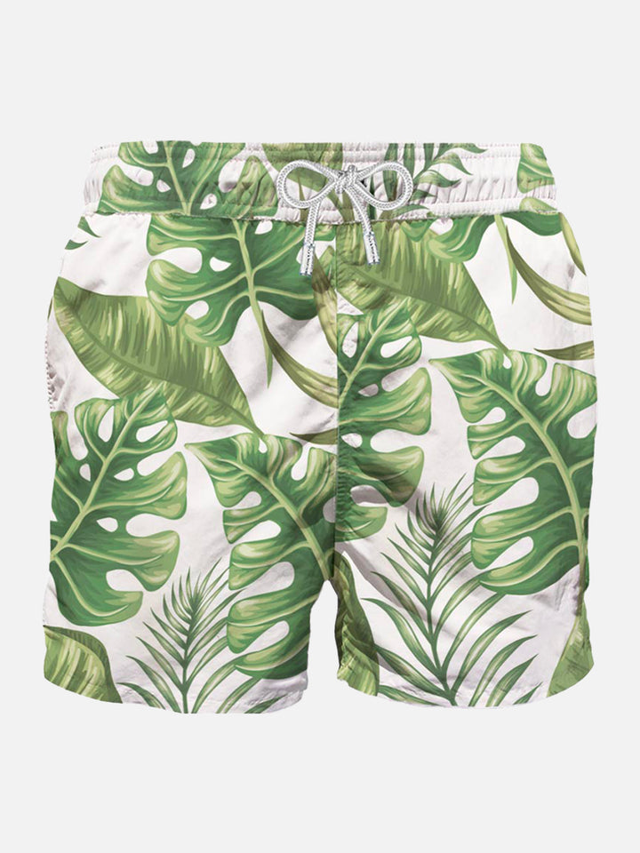 Tropical print mid-length swim shorts - MC2 Saint Barth