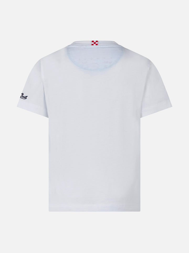 Boy t-shirt with bandanna printed pocket - MC2 Saint Barth