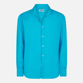 Man turquoise linen Pamplona shirt - MC2 Saint Barth
