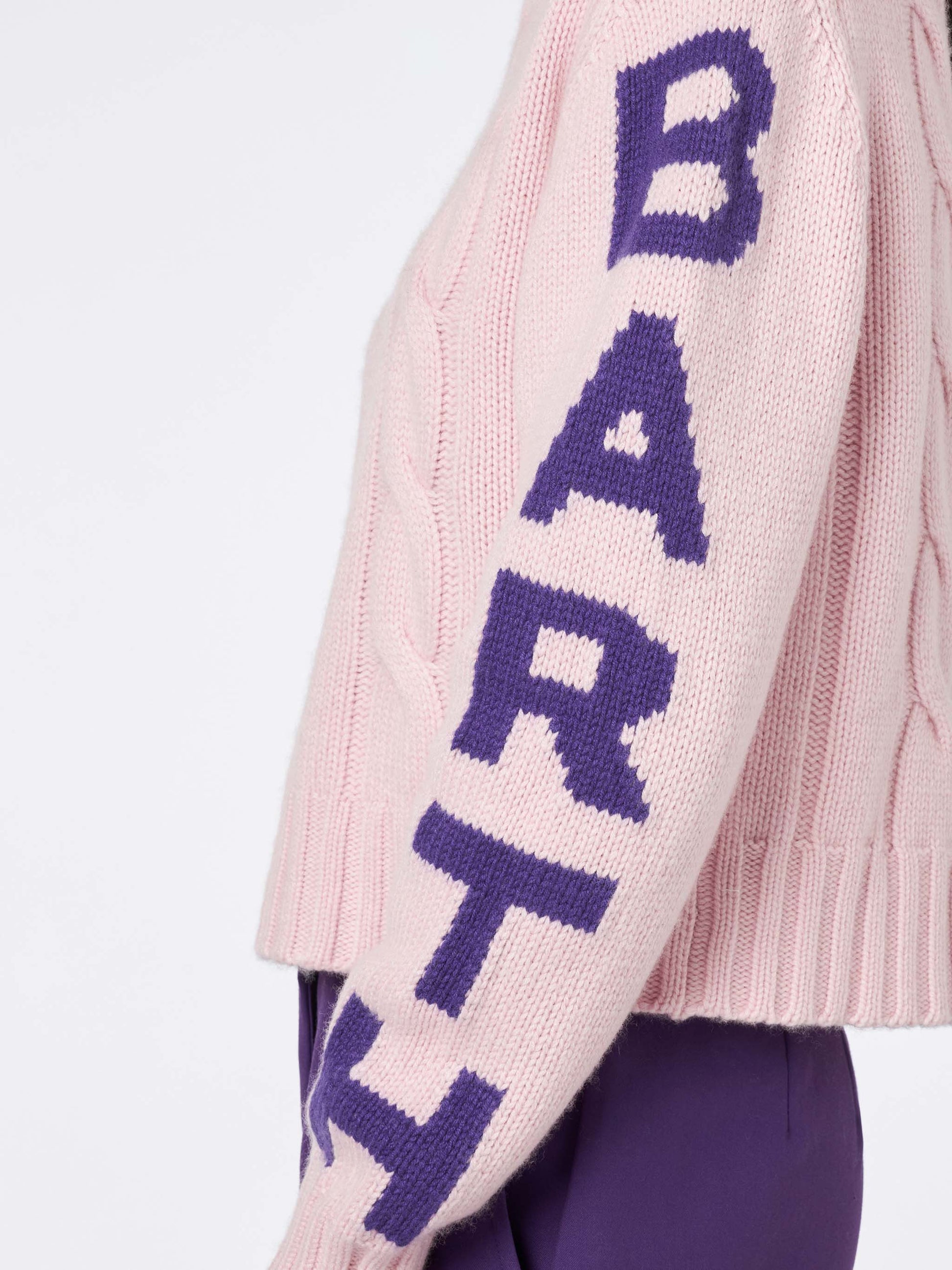 Woman turtleneck braided sweater with Saint Barth jacquard - MC2 Saint Barth