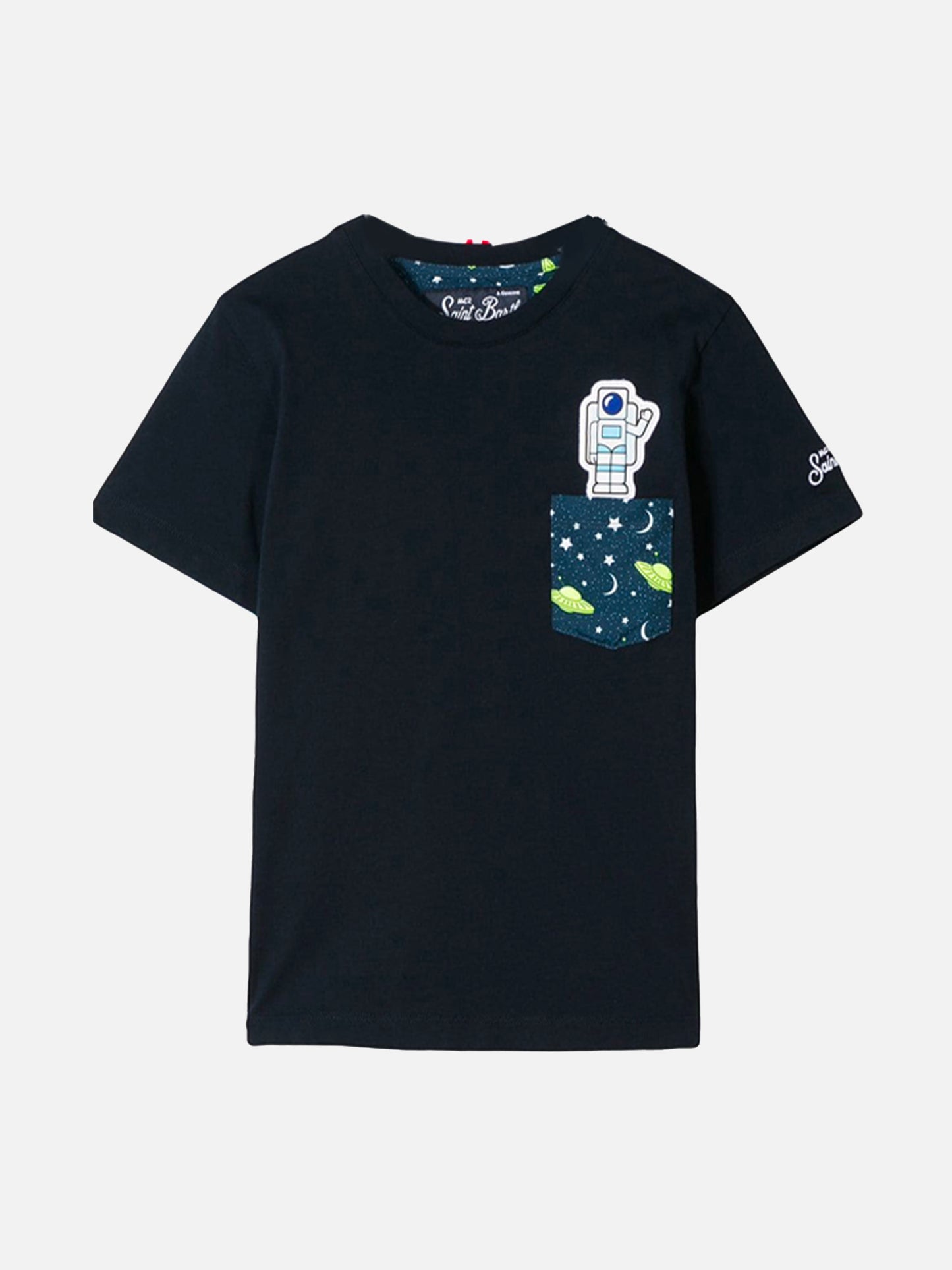 Boy t-shirt with astronaut printed pocket - MC2 Saint Barth