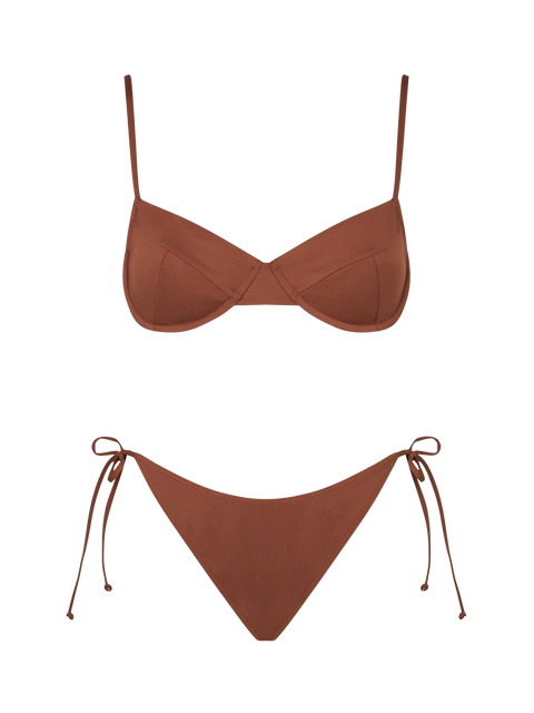 Woman brown underwired bralette bikini - MC2 Saint Barth