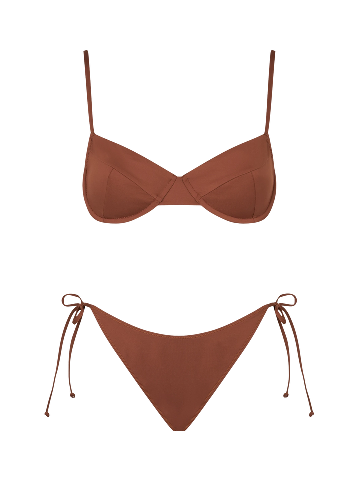 Woman brown underwired bralette bikini - MC2 Saint Barth