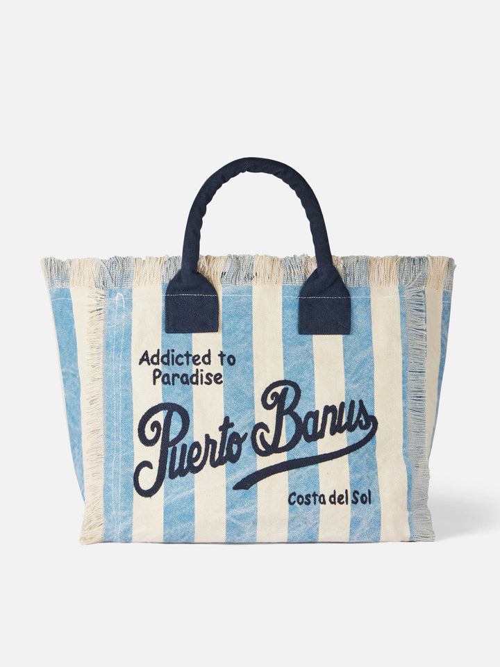 Vanity canvas shoulder bag with Puerto Banus print - MC2 Saint Barth