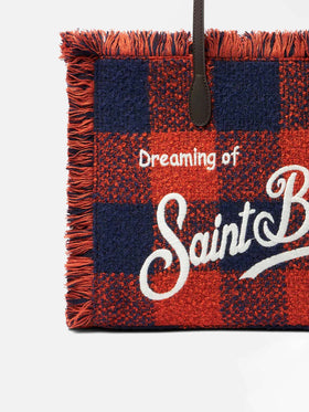 Vanity wooly shoulder bag with check print - MC2 Saint Barth