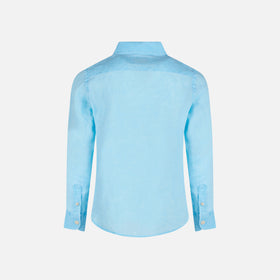 Water color light blue kid linen shirt Agnes - MC2 Saint Barth