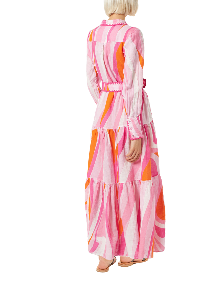 Multicolor shape wave dress Marbella with embroideries - MC2 Saint Barth