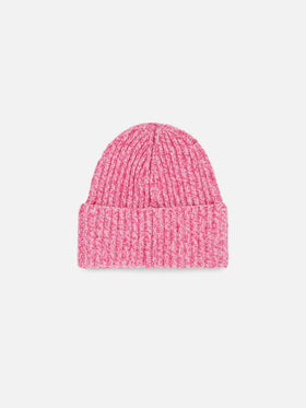 Girl pink mouliné beanie with Saint Barth embroidery - MC2 Saint Barth