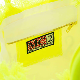 Colette fluo yellow cotton canvas bag - MC2 Saint Barth
