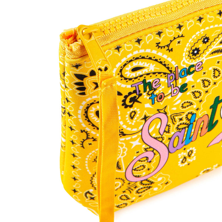 Pochette Aline in scuba con stampa bandana