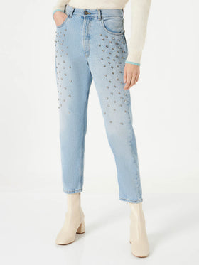 Woman jeans with rhinestones - MC2 Saint Barth