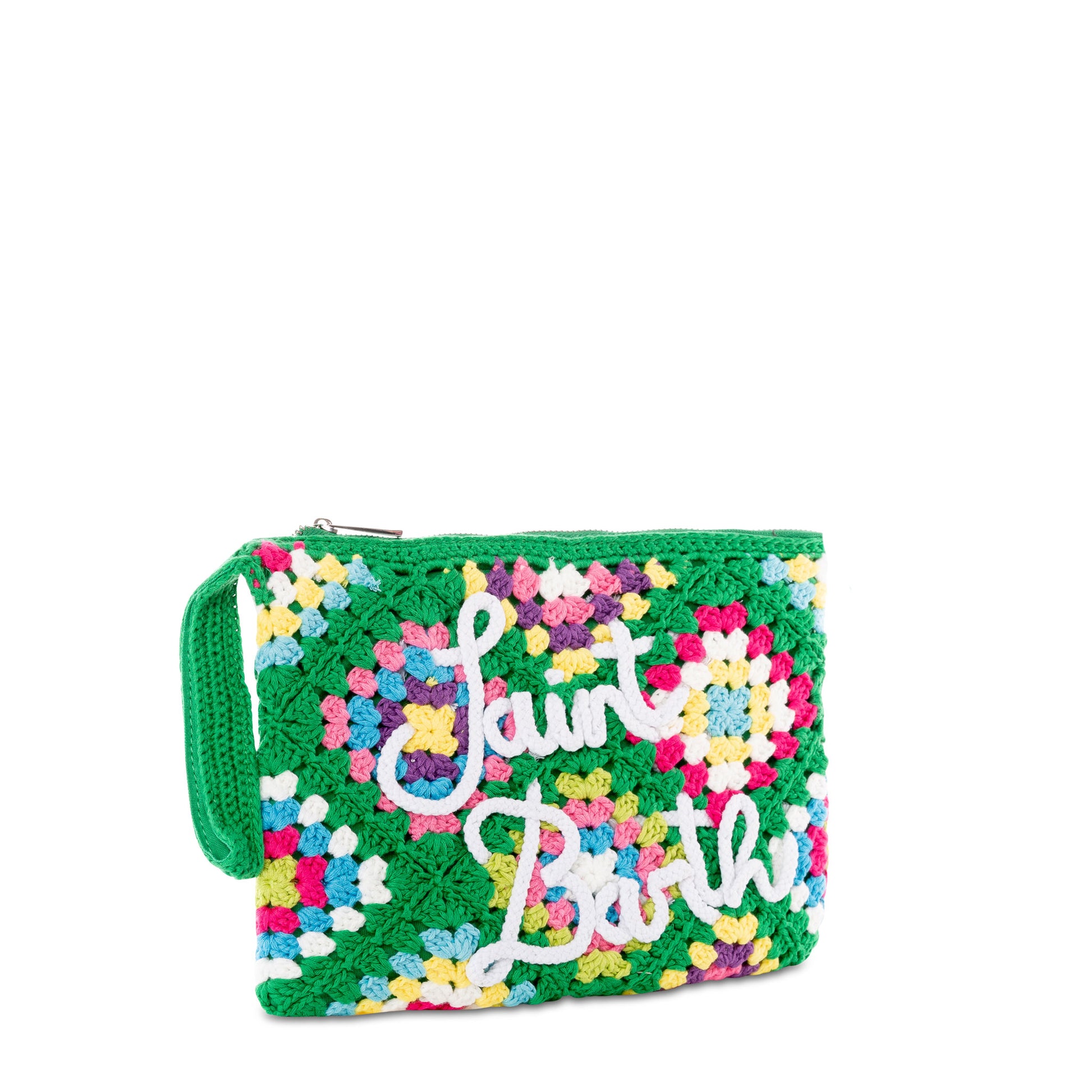 Parisienne green crochet pouch bag with Saint Barth - MC2 Saint Barth