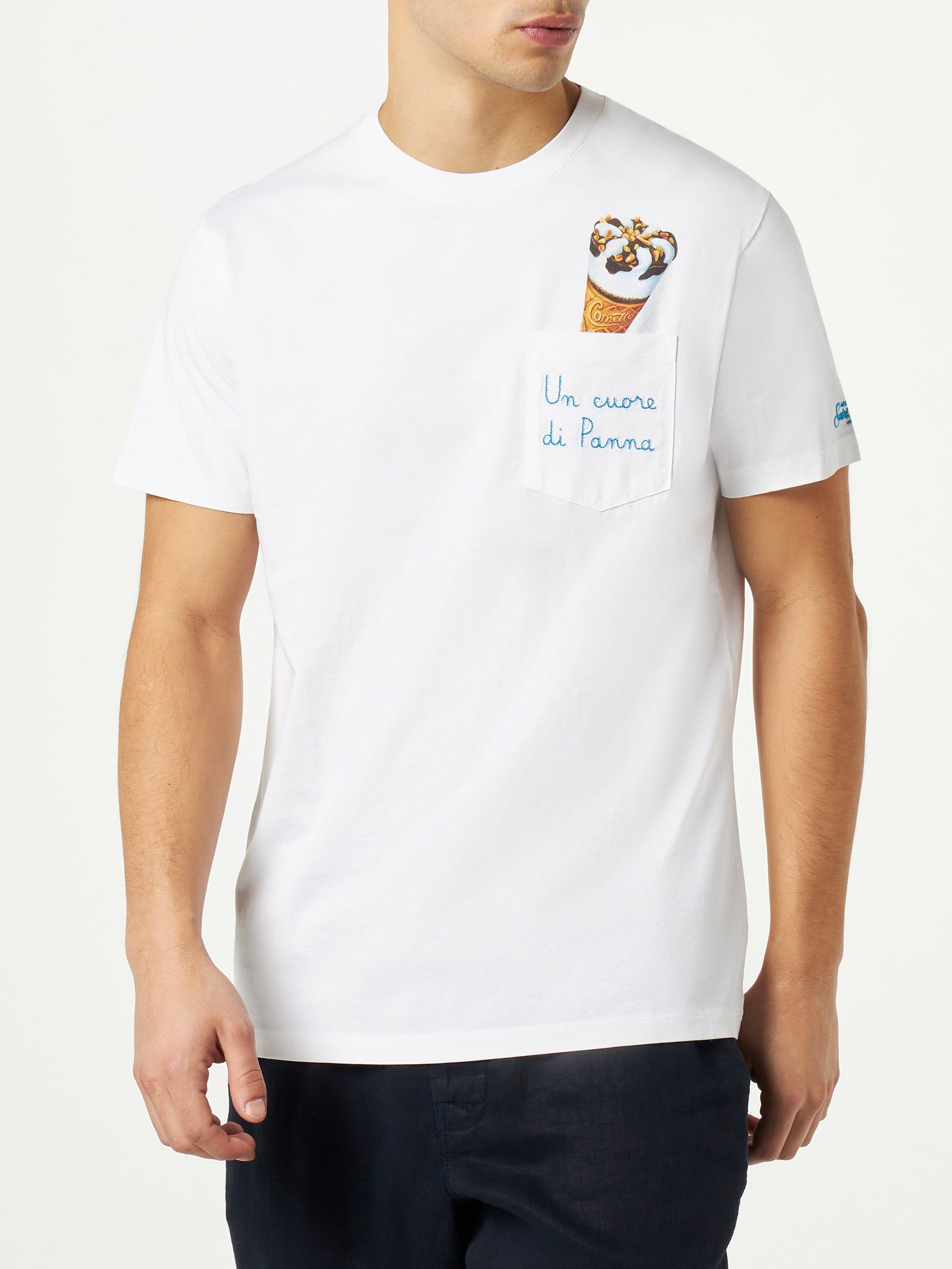 Cornetto cotton t-shirt with embroidery | Algida® Special Edition - MC2 Saint Barth