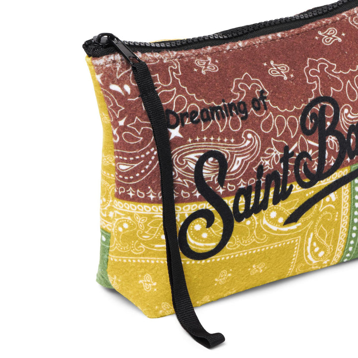 Aline Wollpochette mit Bandana-Print