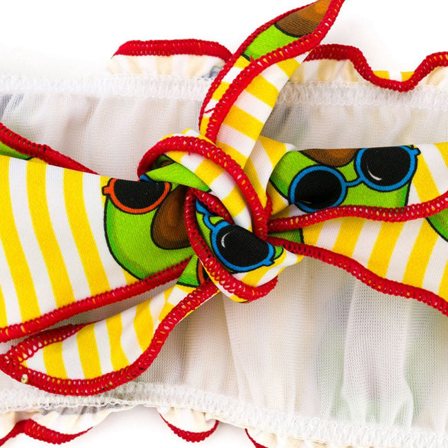 Girl bandeau bikini with avocado print - MC2 Saint Barth