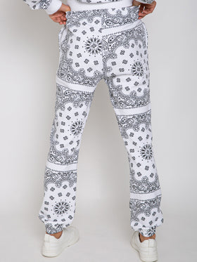 Cotton bandanna joggers with Saint Barth embroidery - MC2 Saint Barth