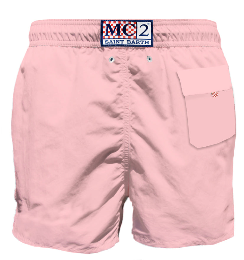 Pink man swim shorts with pocket - MC2 Saint Barth