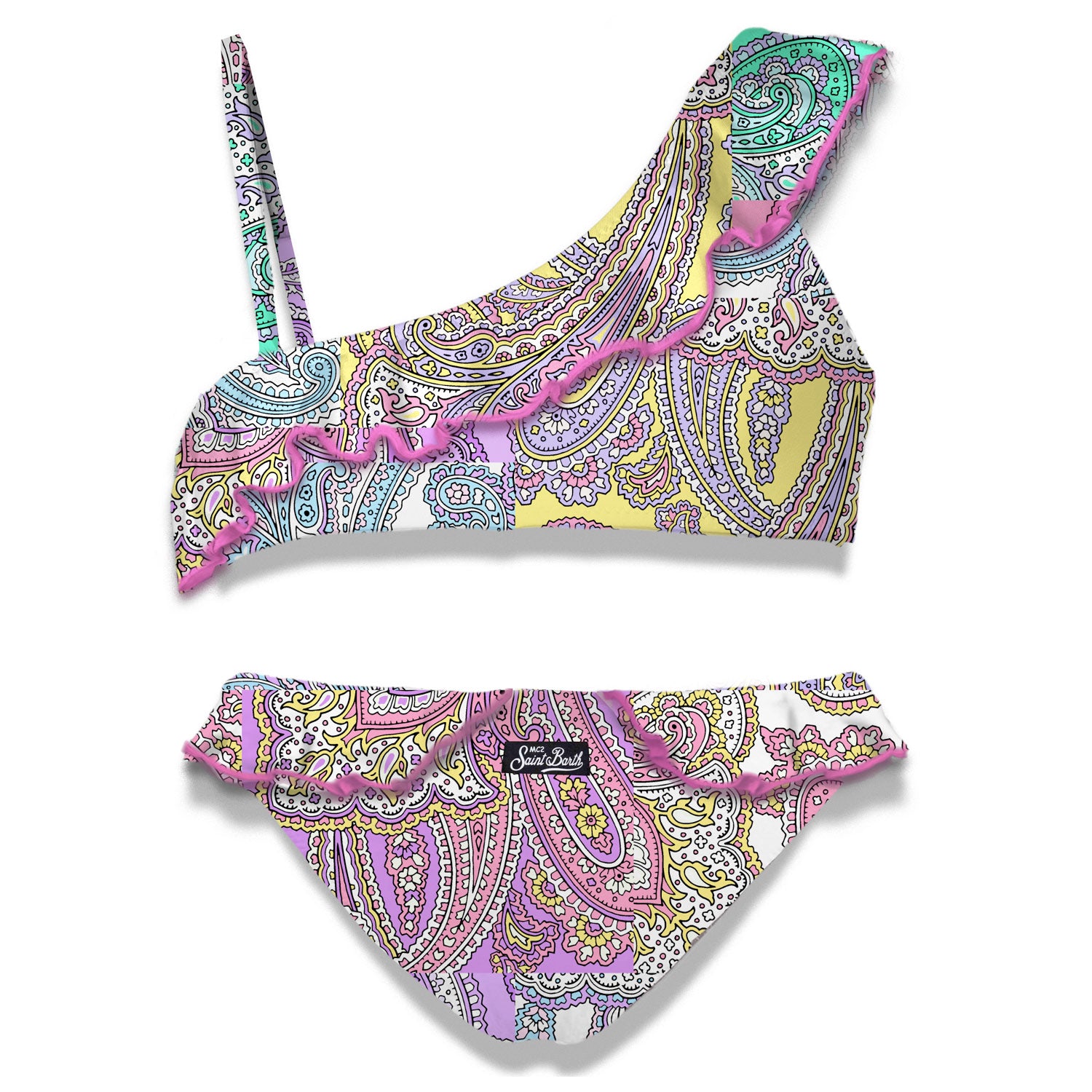 Girl one shoulder ruffled bikini - MC2 Saint Barth