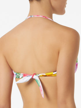 Tropical print bandeau top - MC2 Saint Barth
