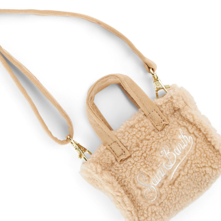 Portachiavi beige in peluche