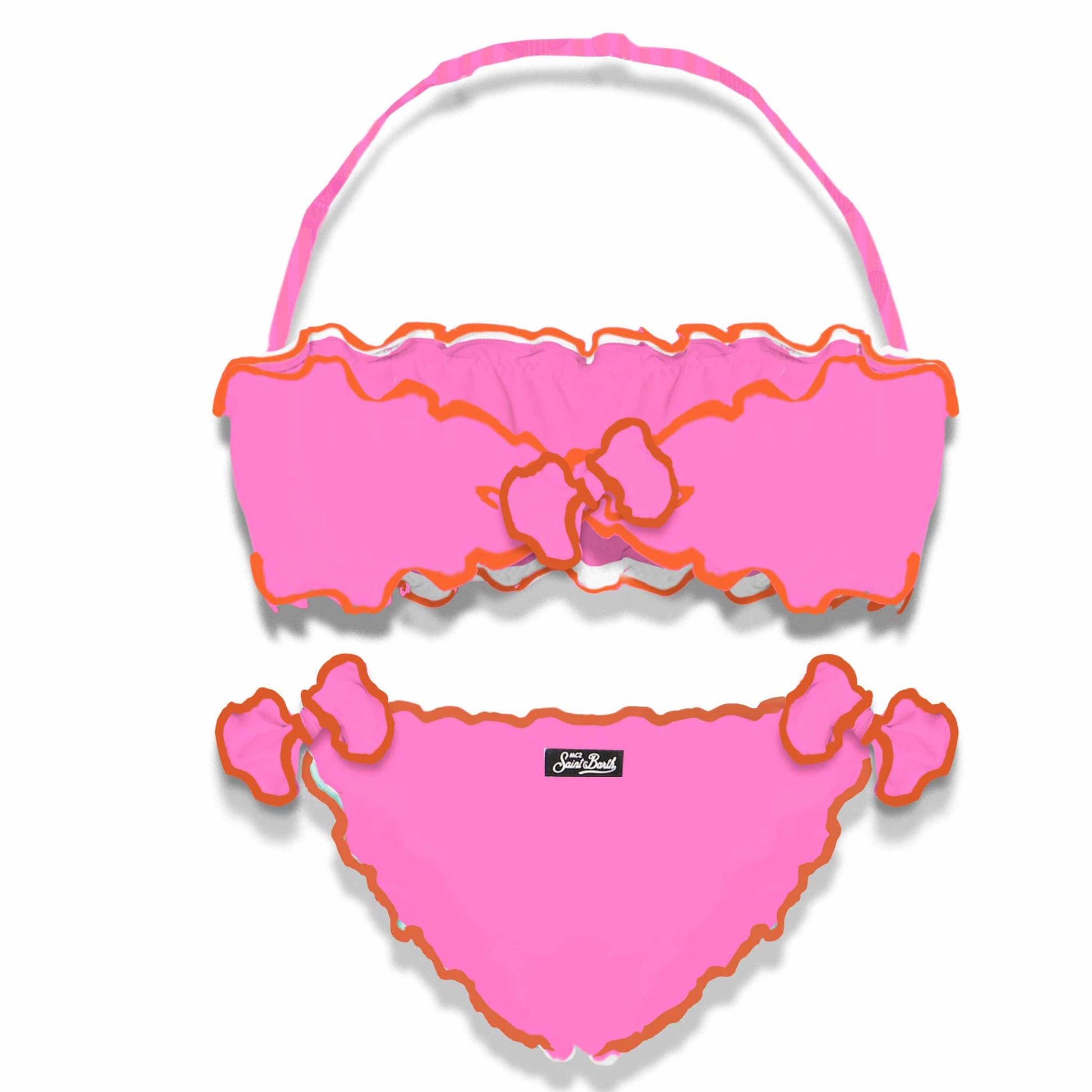 Girl bandeau bikini with star stud - MC2 Saint Barth