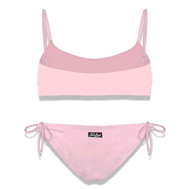 Girl bralette bikini with St. Barth glitter logo - MC2 Saint Barth