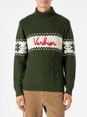 Half-turtleneck sweater with Verbier lettering - MC2 Saint Barth