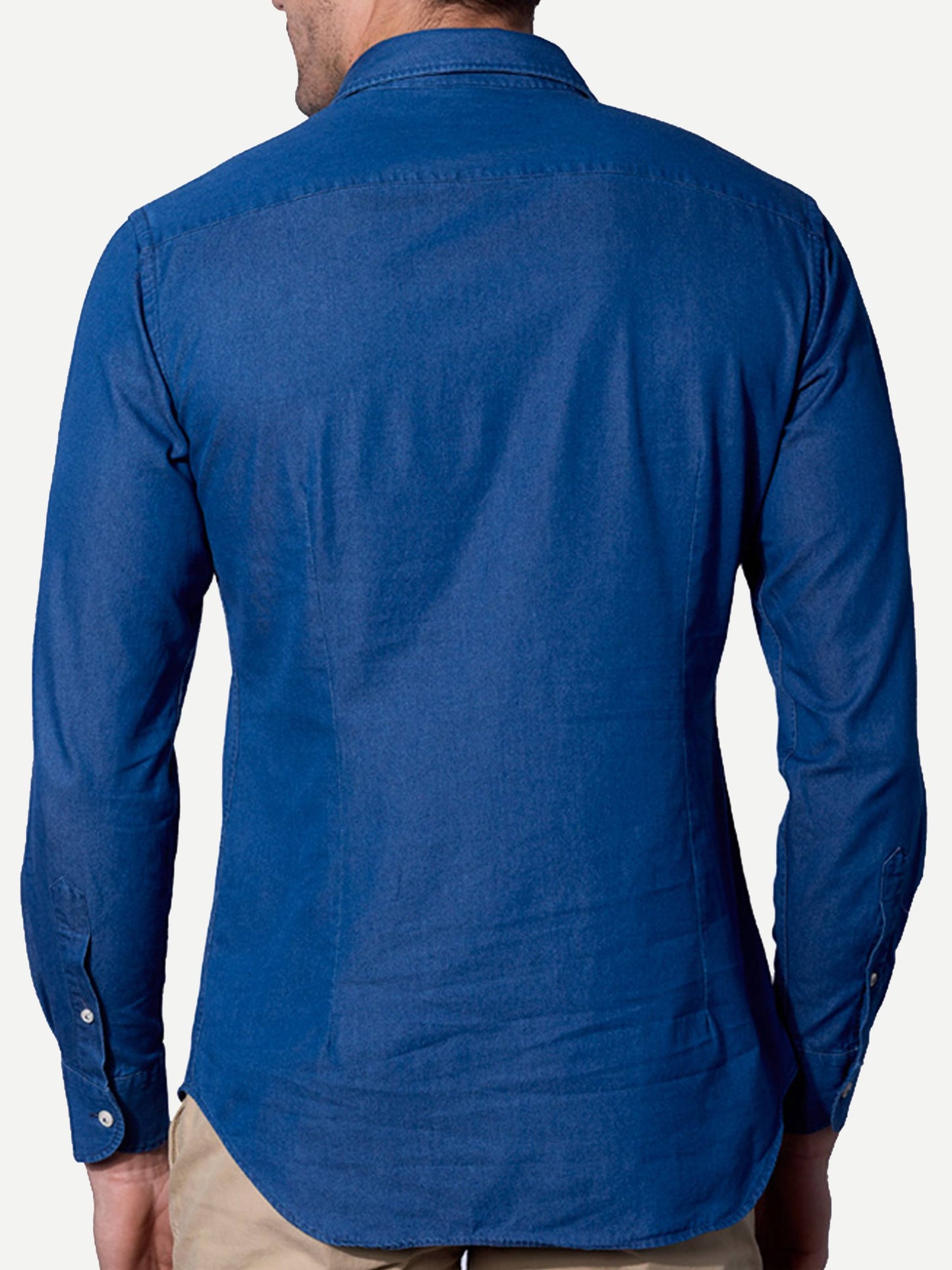 Man blue denim cotton Pamplona shirt - MC2 Saint Barth