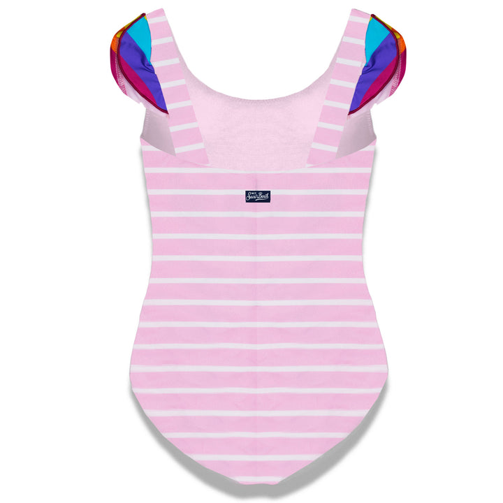 Girl ruffled swimsuit Snoopy print | Peanuts® Special Edition - MC2 Saint Barth