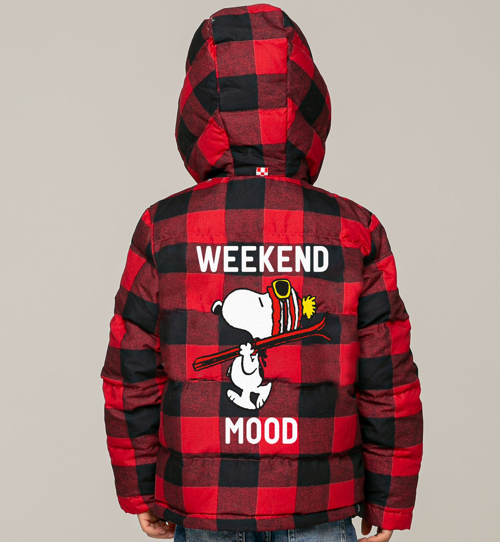 Kid hooded down padded jacket Snoopy print | Peanuts Special Edition - MC2 Saint Barth