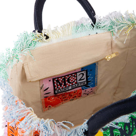 Borsa in canvas di cotone stampa bandana multicolor