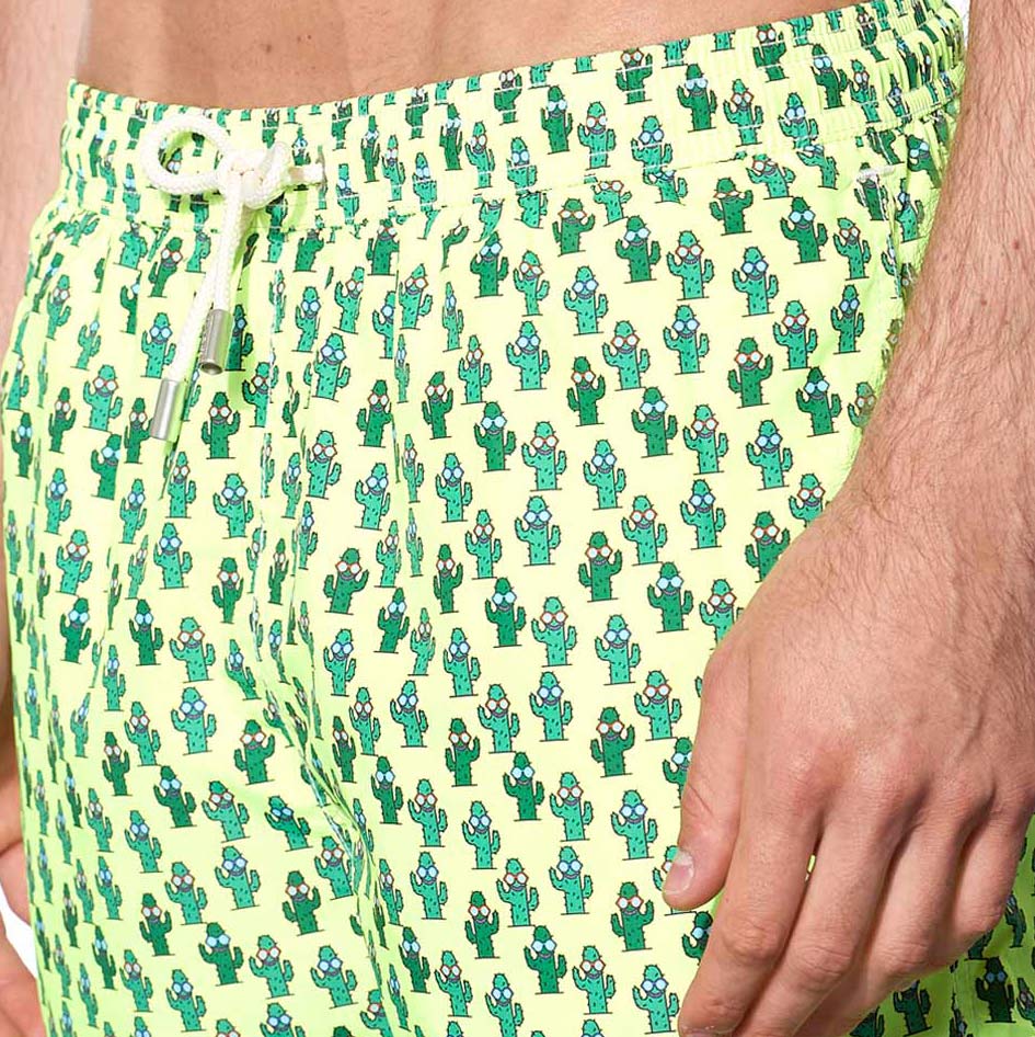 Light fabric man swim shorts cactus print - MC2 Saint Barth
