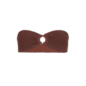 Crinkle brown bandeau top - MC2 Saint Barth
