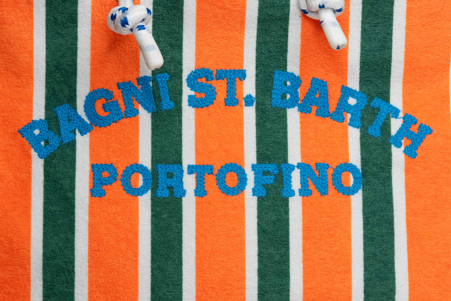 Sponge striped bag with embroidery - MC2 Saint Barth