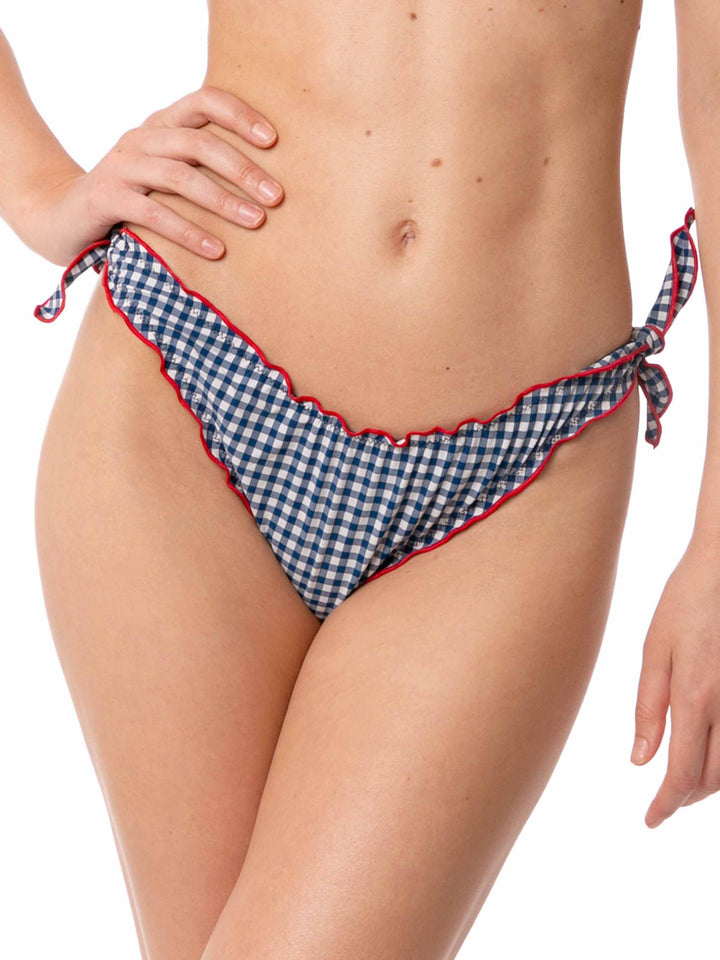 Slip mare donna con volant e stampa vichy