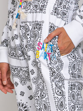 Cotton bandanna joggers with Saint Barth embroidery - MC2 Saint Barth
