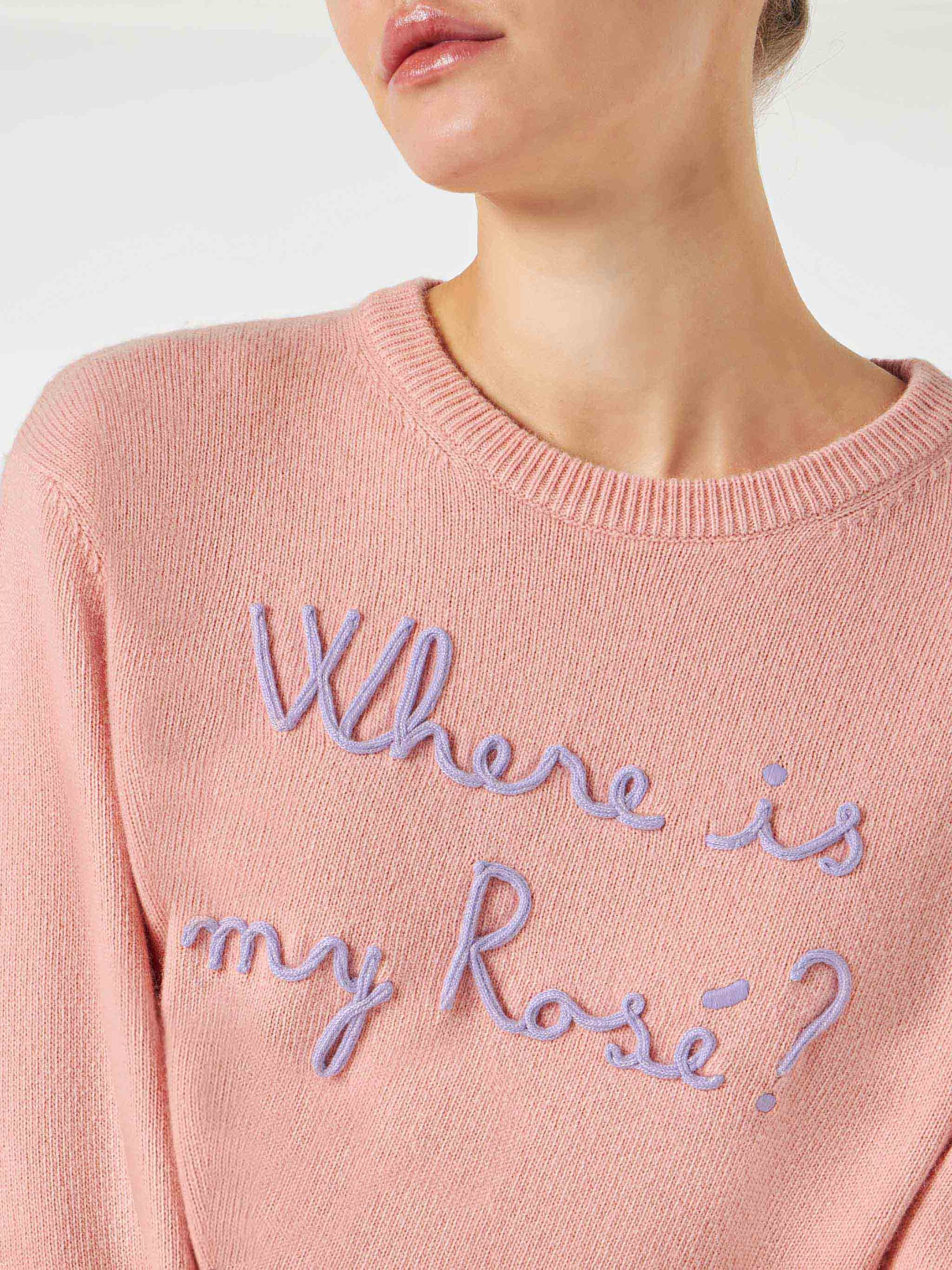Woman sweater with Where is my Rosé? embroidery - MC2 Saint Barth