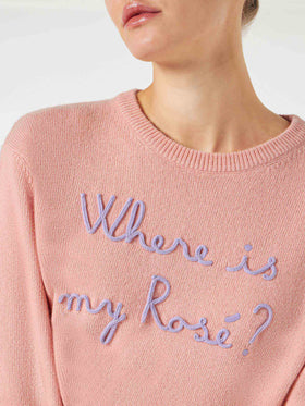 Woman sweater with Where is my Rosé? embroidery - MC2 Saint Barth