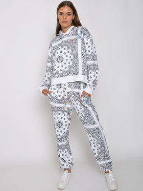 Cotton bandanna joggers with Saint Barth embroidery - MC2 Saint Barth