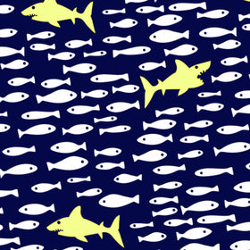 Boy swim shorts with sharks and fishes print - MC2 Saint Barth