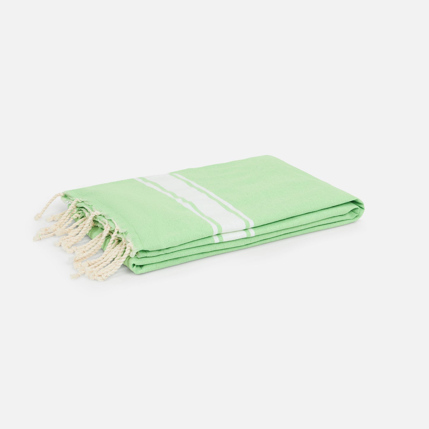 Fluo green classic Foutas doubled with soft polyester sponge