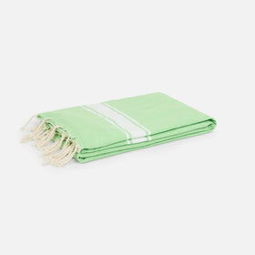 Fluo green classic Foutas doubled with soft polyester sponge