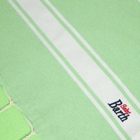 Fluo green classic Foutas doubled with soft polyester sponge