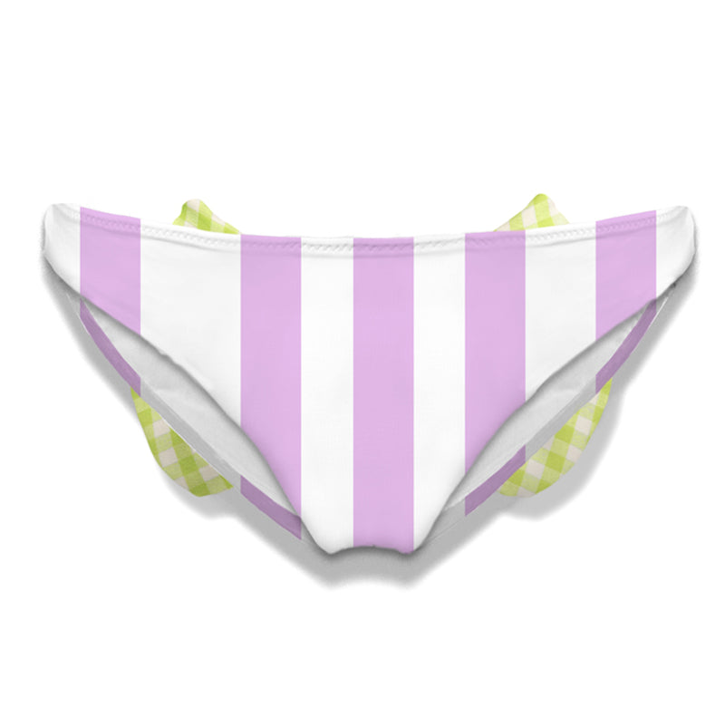 Girl swim briefs with gingham bow - MC2 Saint Barth