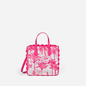 Vivian cotton handbag with toile de jouy print - MC2 Saint Barth