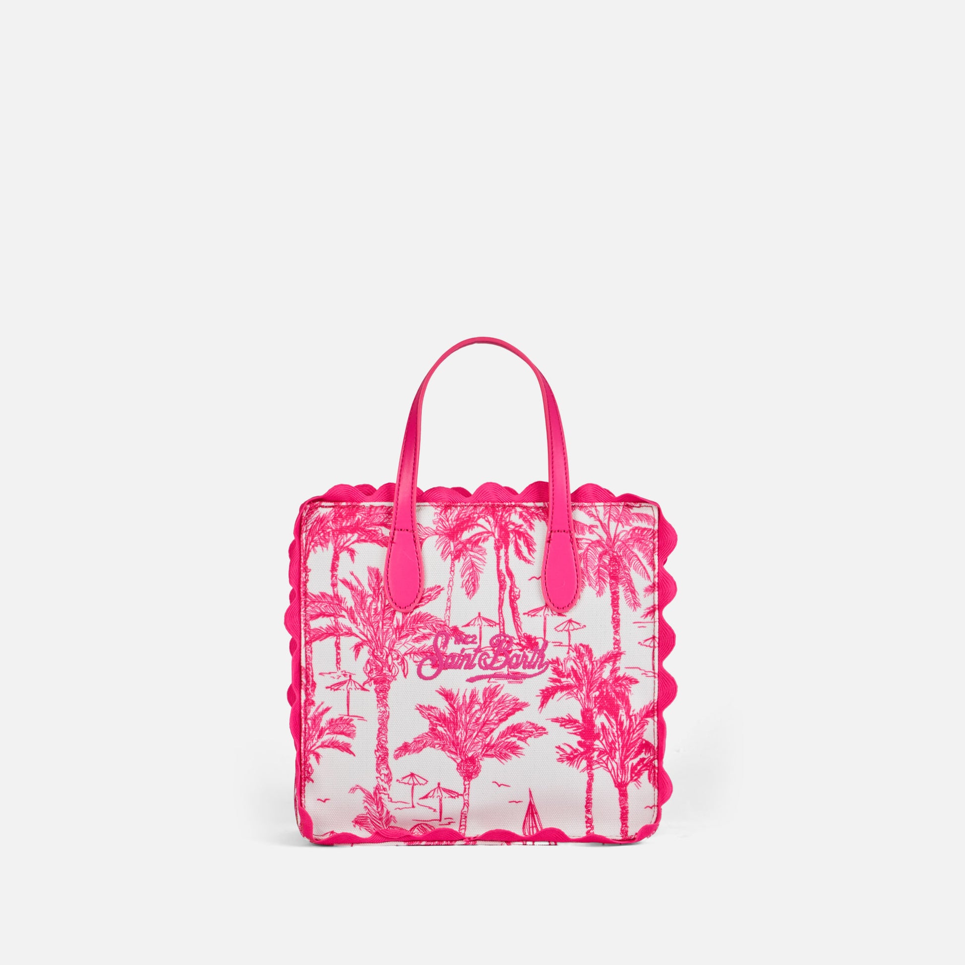 Vivian cotton handbag with toile de jouy print - MC2 Saint Barth