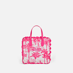 Vivian cotton handbag with toile de jouy print - MC2 Saint Barth