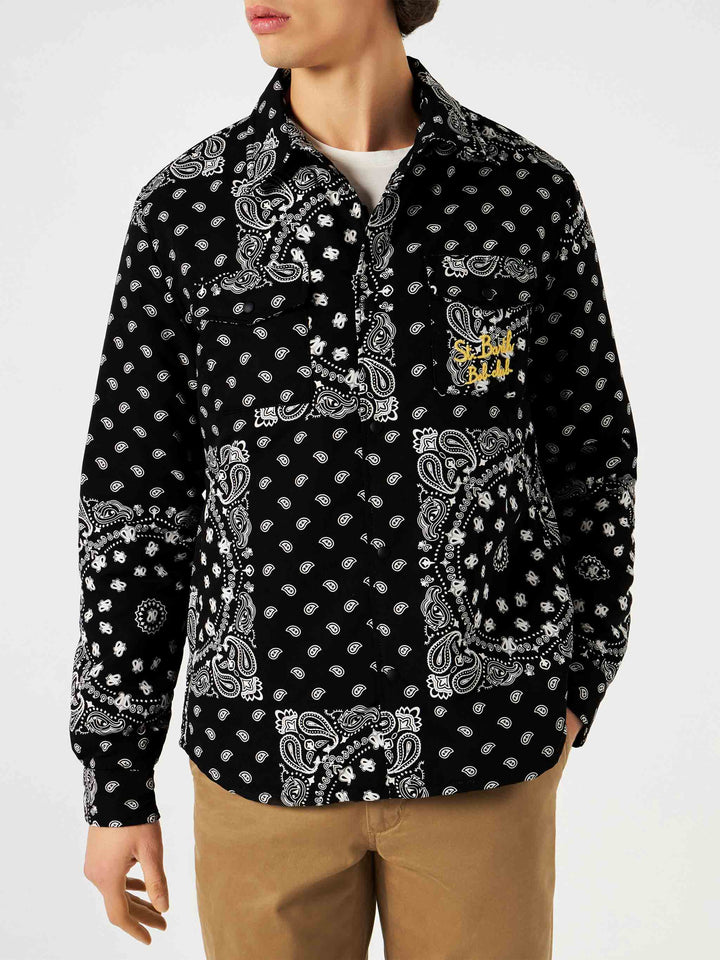 Overshirt Chalet with pocket and St. Barth Bob Club embroidery - MC2 Saint Barth